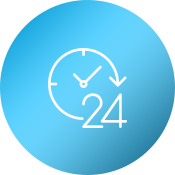 white clock with an arrow pointing downward next to the number